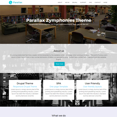 Parallax Zymphonies Theme