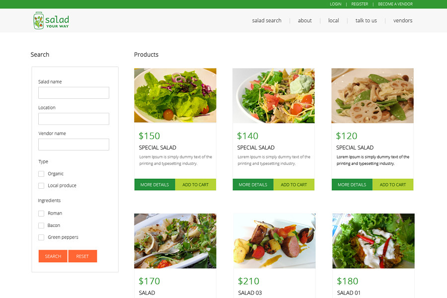 Salad Your Way E-commerce Salad Your Way E-commerce