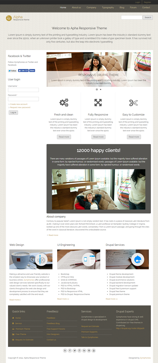 Alpha Responsive Theme