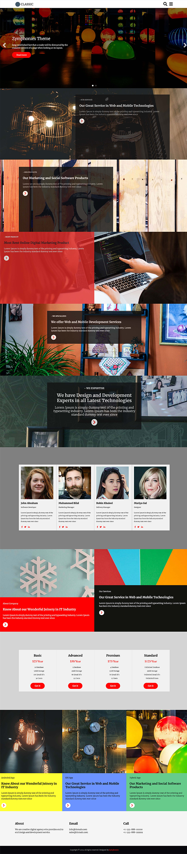 Classic Parallax Theme Classic Parallax Theme