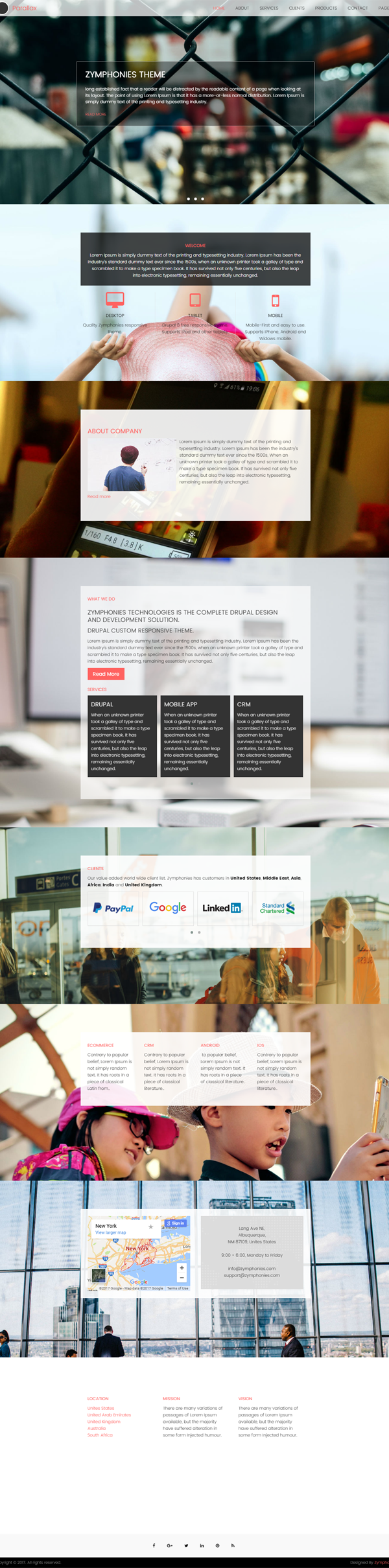 Drupal8 Parallax Theme