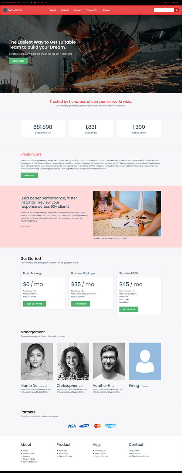 Freelancer Zymphonies Theme Freelancer Zymphonies Theme