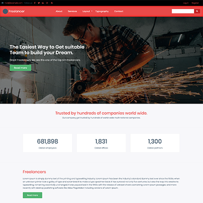 Freelancer Zymphonies Theme