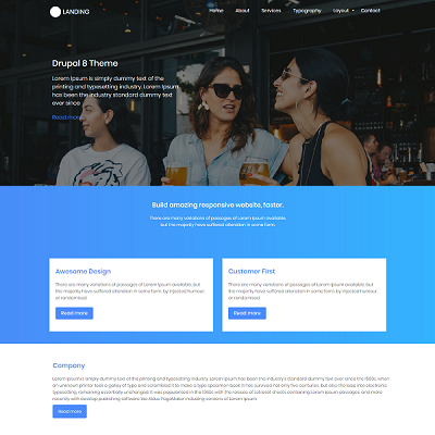 Landing Page Zymphonies Theme