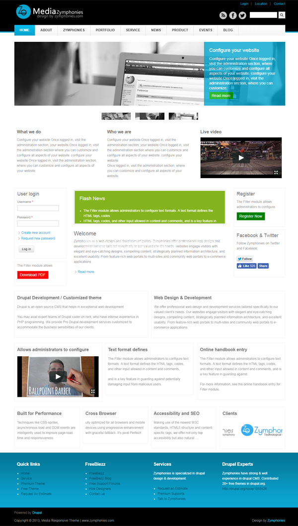 Media Responsive Theme