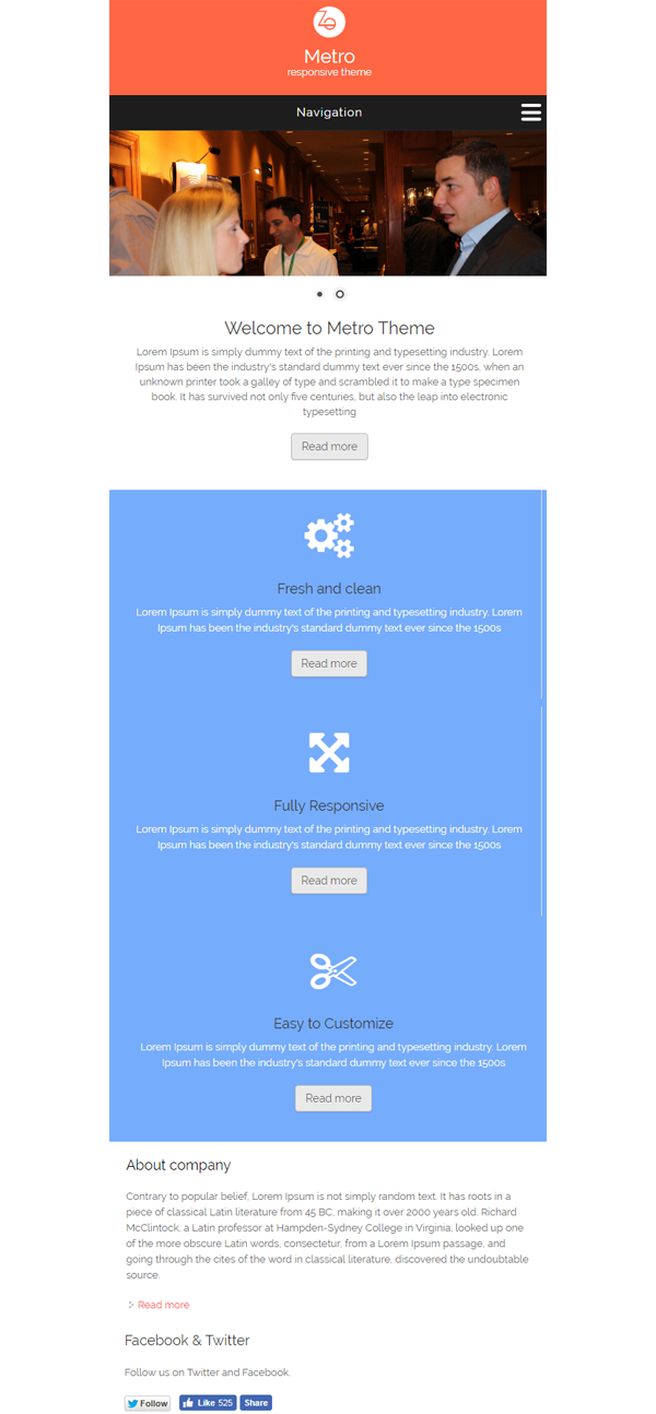 Metro Responsive Theme Metro Responsive Theme