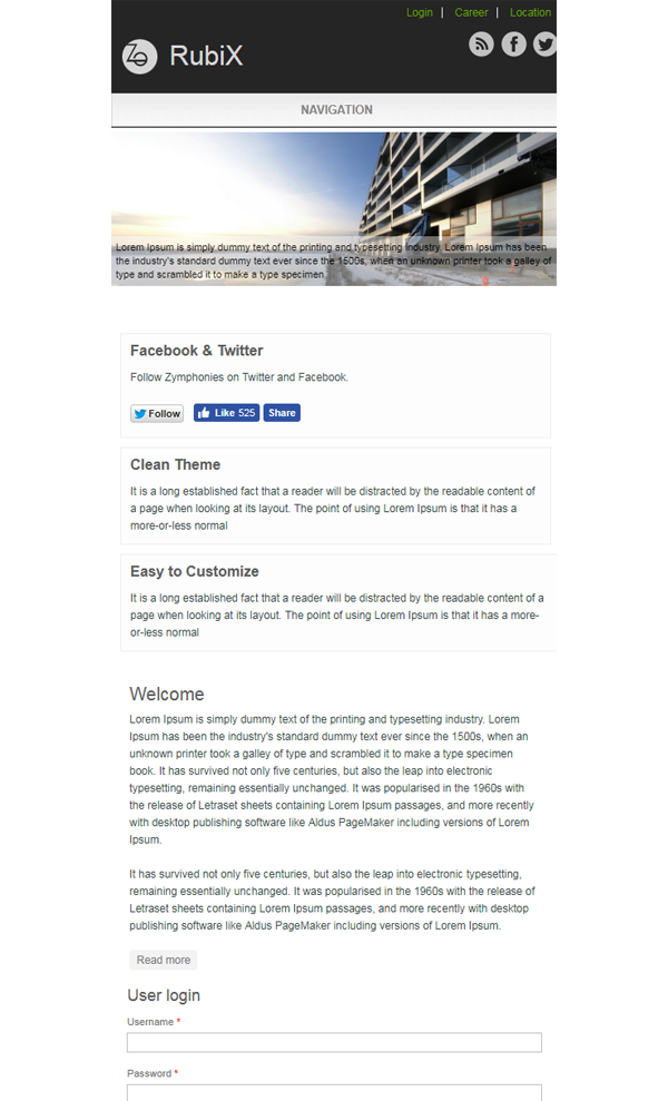 Rubix Responsive Theme Rubix Responsive Theme