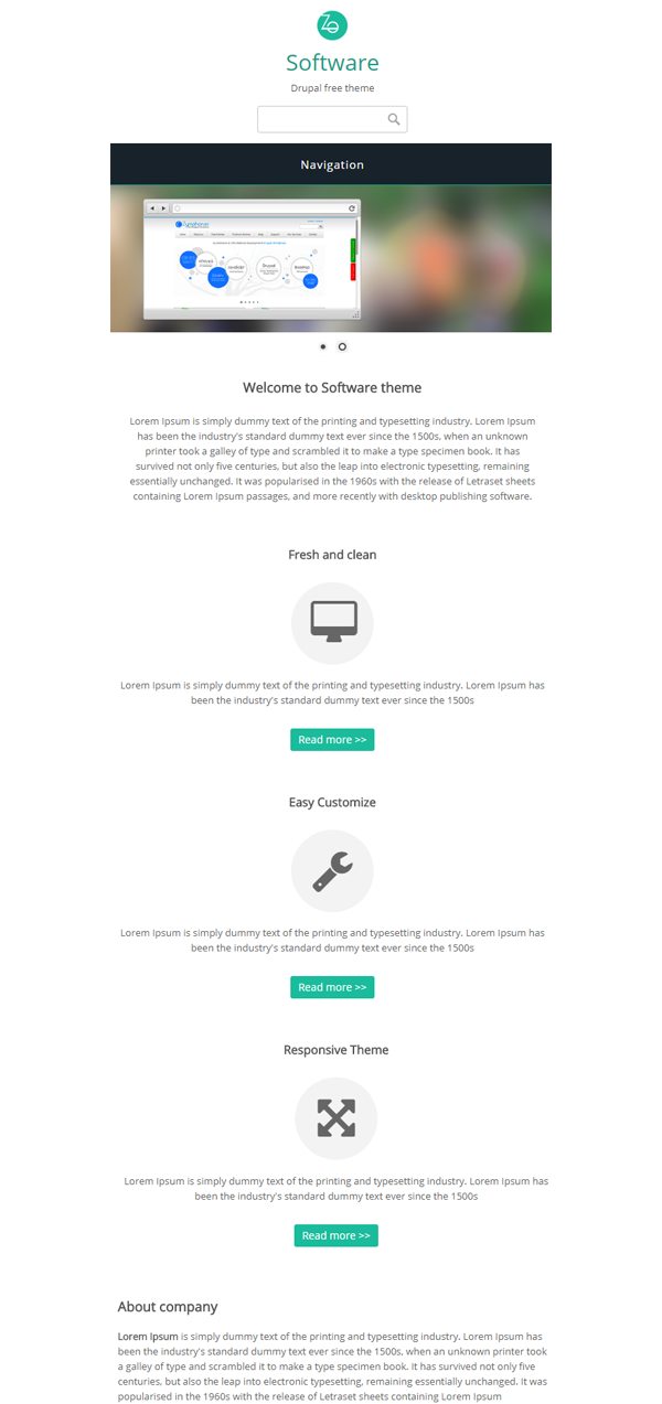 Software Responsive Theme Software Responsive Theme