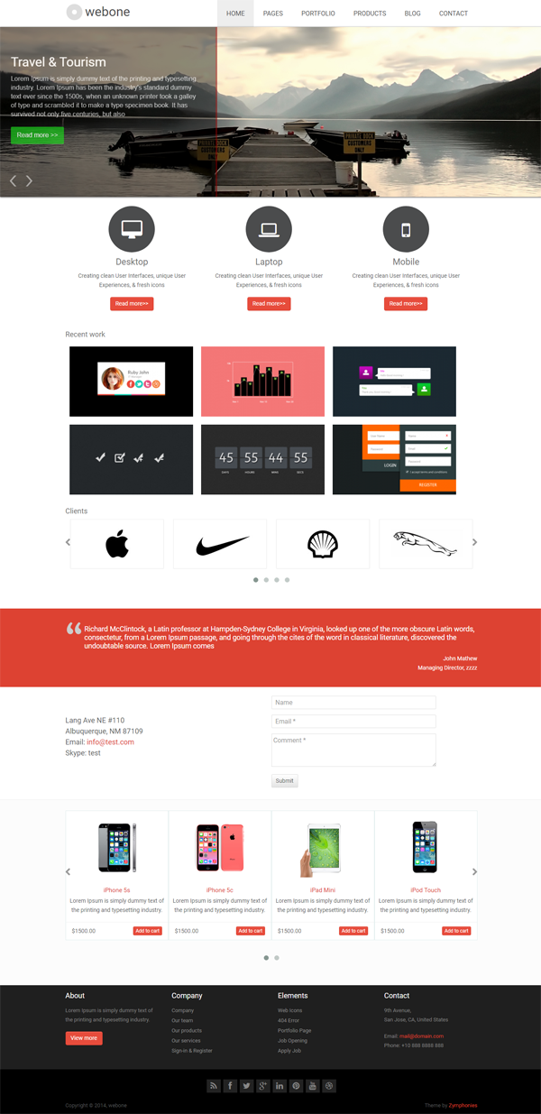 WebOne Responsive Theme WebOne Responsive Theme