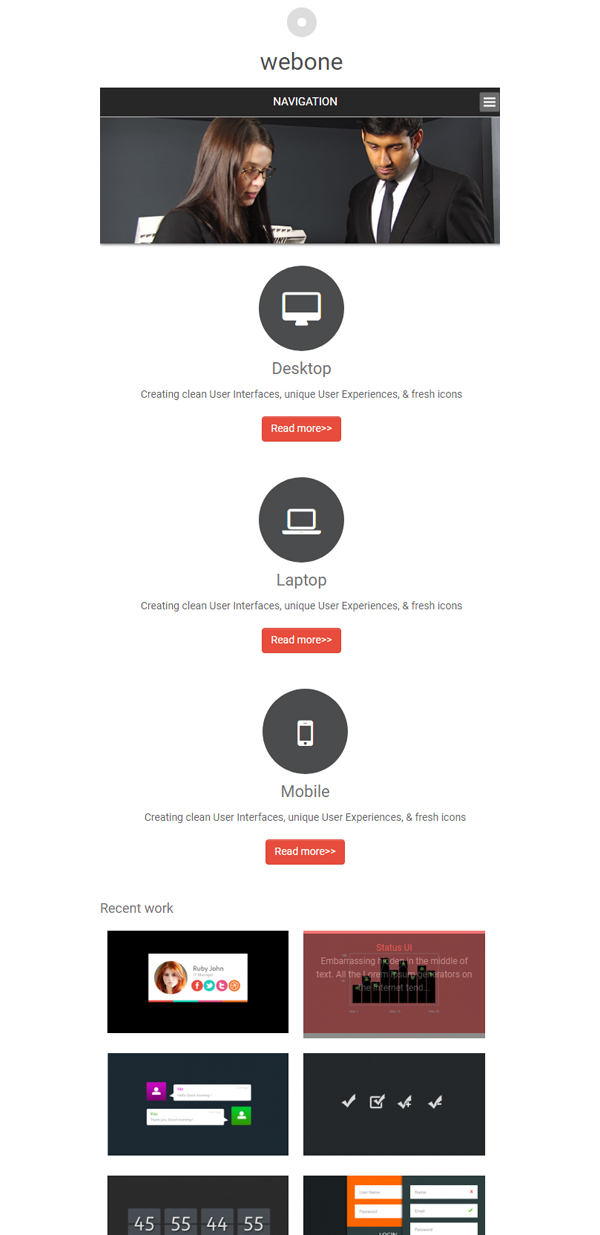 WebOne Responsive Theme WebOne Responsive Theme
